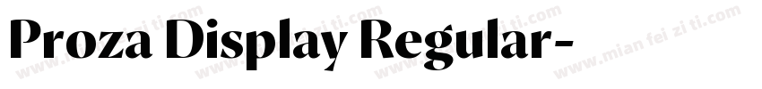 Proza Display Regular字体转换